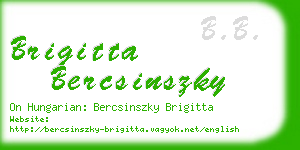 brigitta bercsinszky business card